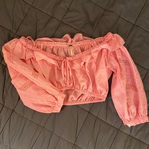 Pink Free People Crop Top